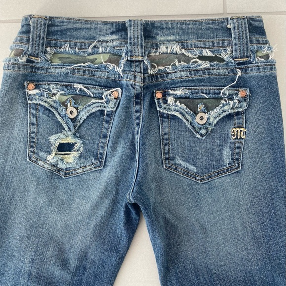 Miss Me Bootcut Jeans style “JP4221” with Camo Details - Sz 29 - Picture 7 of 16